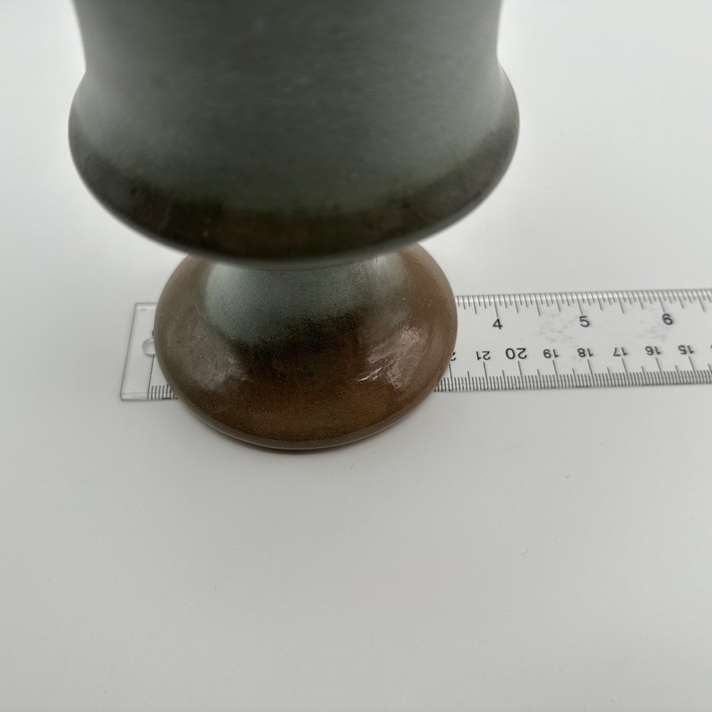 Frankoma F35 Green Pedestal Goblet Stoneware Vintage - Picture 6 of 7